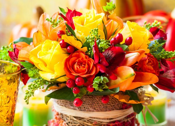 Яркие цветы