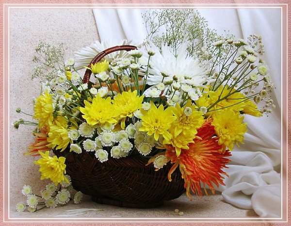 Букет "осенние хризантемы"