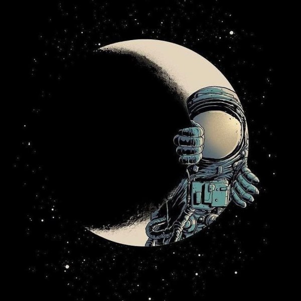 Космонавт арт Минимализм