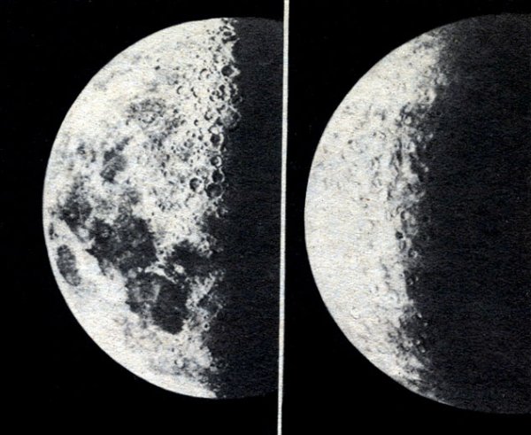 Меркурий и Луна сравнение