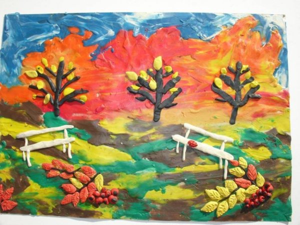 Пластилинография осень