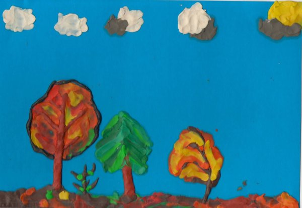 Осень пластилин