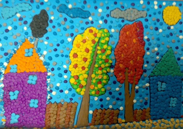 Осень из пластилина