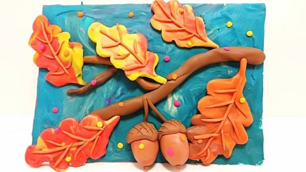 Аппликация из пластилина