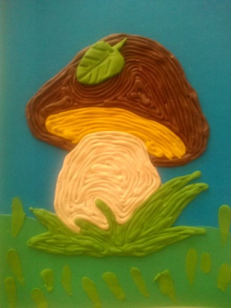 Пластилинография гриб Боровик