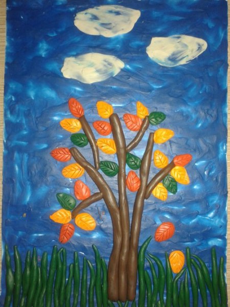 Осень из пластилина