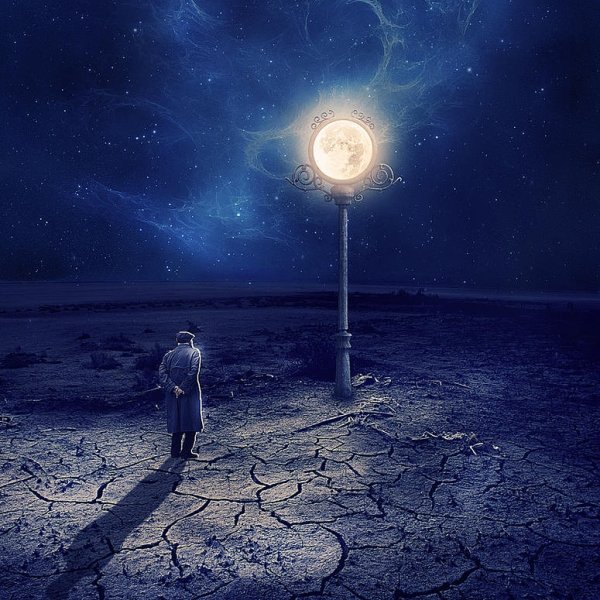 Ночь Луна человек