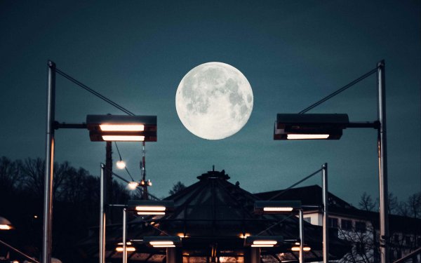 Ночь Луна фонарь
