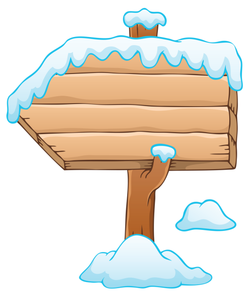 Деревянный указатель в снегу