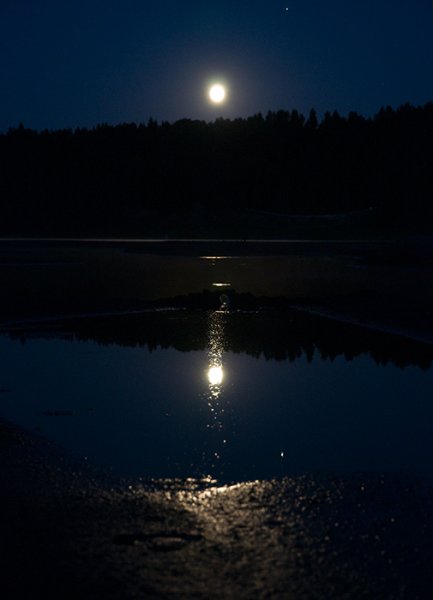 Речка ночью