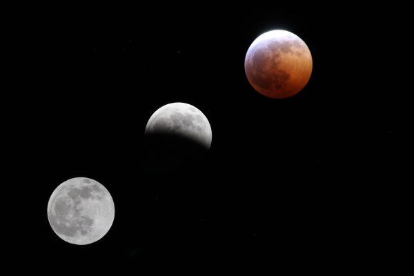 Лунное затмение из космоса