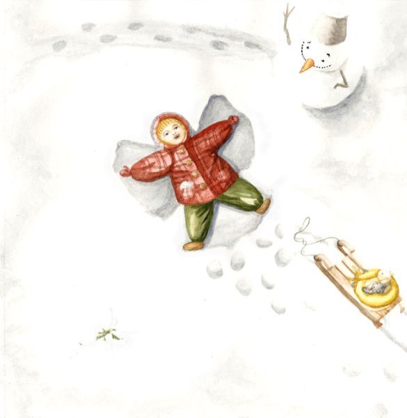 Снежный ангел иллюстрации