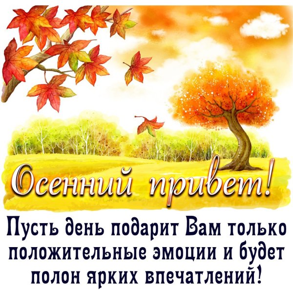 Поздравления с хорошим осенним днем