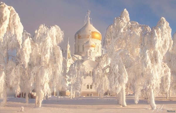 Белогорский монастырь Пермский край зимой