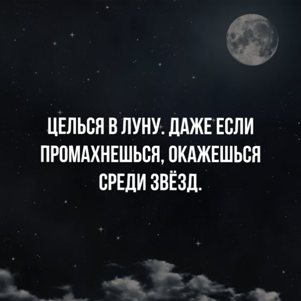 Целься в луну даже если промахнешься