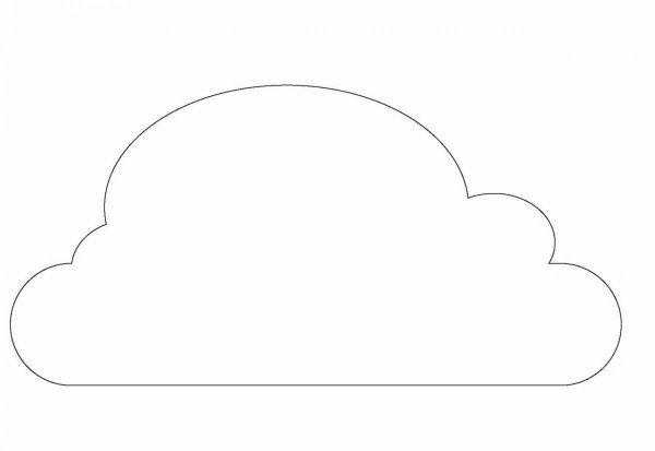 Облачко трафарет для вырезания