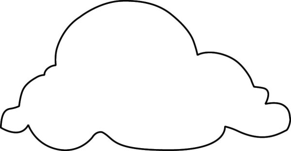 Облако трафарет для вырезания