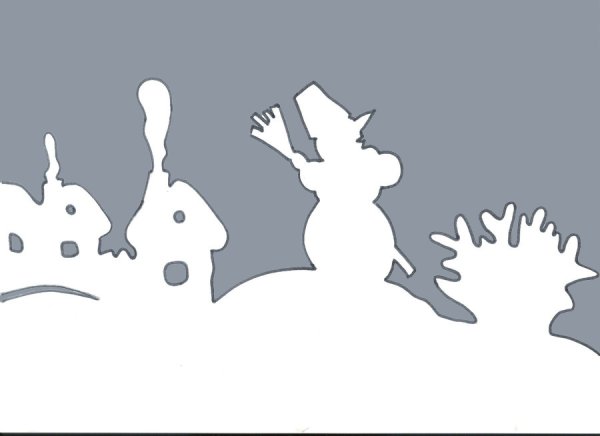 Украшения на окна сугробы