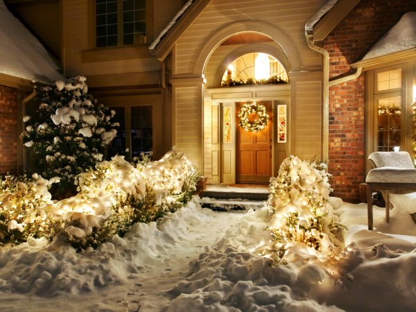 Красивый новогодний домик