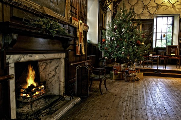 Елка и камин