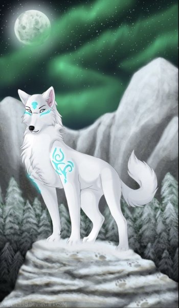 Волки Воители белая волчица