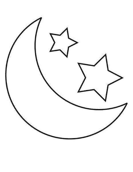 Месяц раскраска