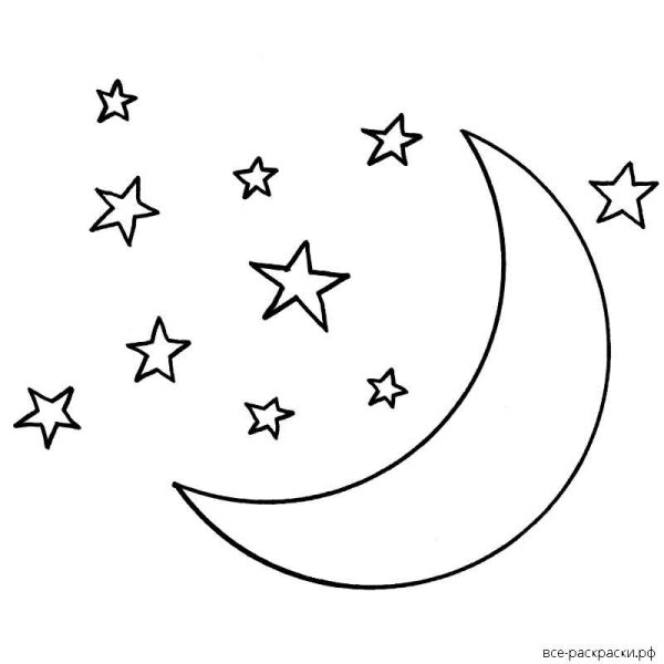 Полумесяц раскраска