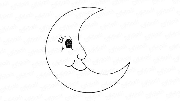 Месяц для раскрашивания