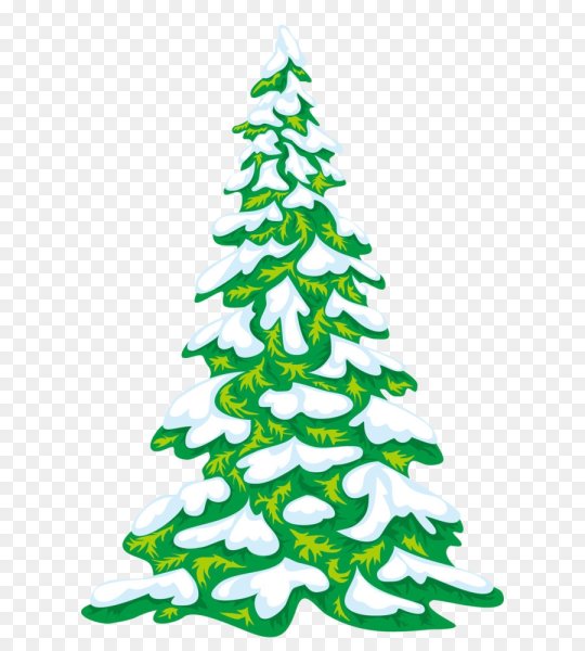 Мультяшные елки в снегу