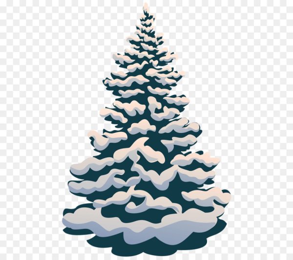 Елка в снегу вектор