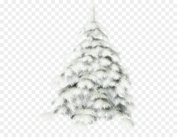 Елка в снегу без фона