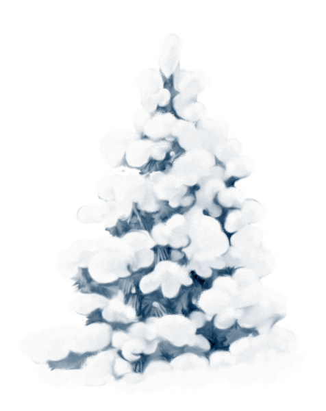 Елка в снегу вектор