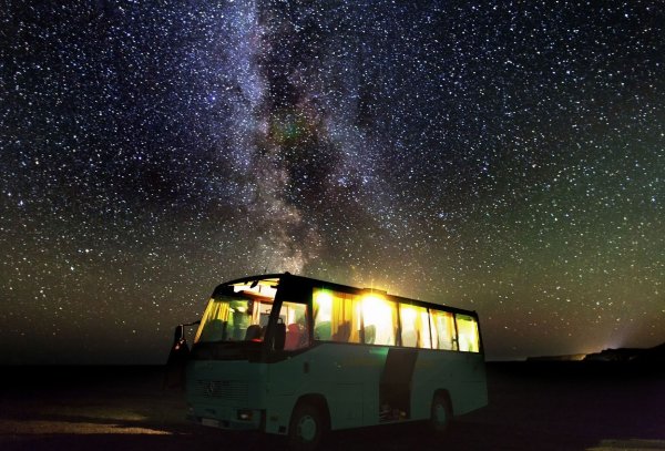 Вечер автобус