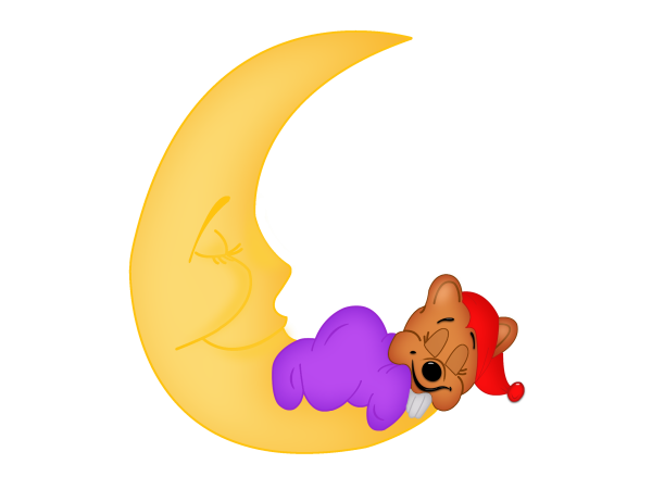 Медвежонок спит на Луне