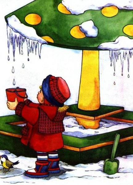 Тает снег для детей