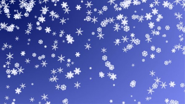 Снежинки падают