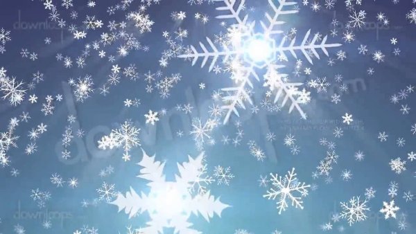 Снежинки падают