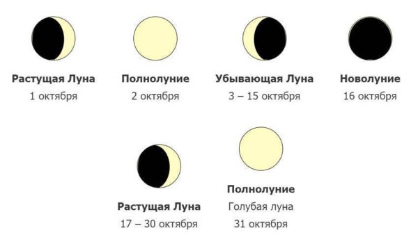 Изменения Луны по дням