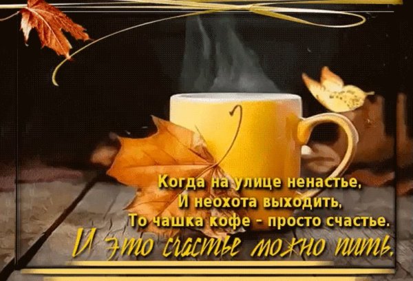 Чашечку тепла в Вашу осень