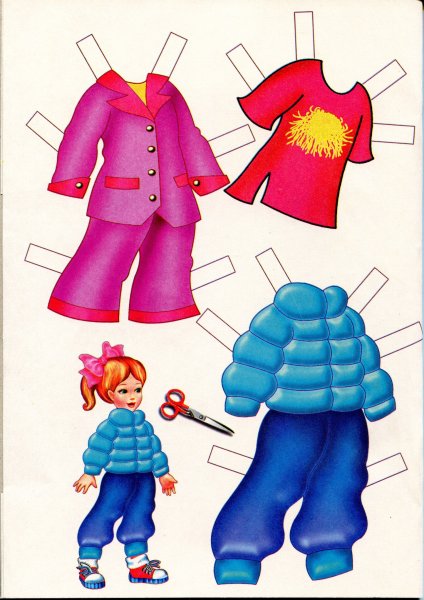 Одень куклу в зимнюю одежду