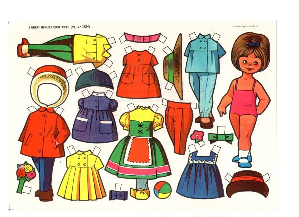 Бумажная кукла с сезонной одеждой