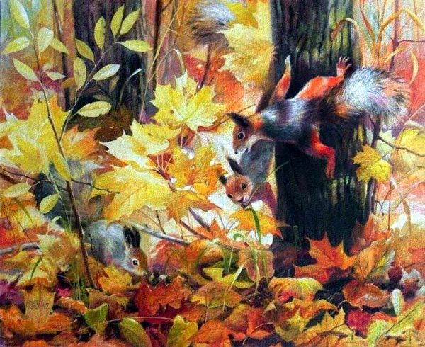 Художник Юлия неприятель белки