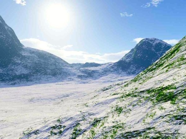 Снеговые горы тают