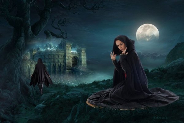 Девушка в мантии