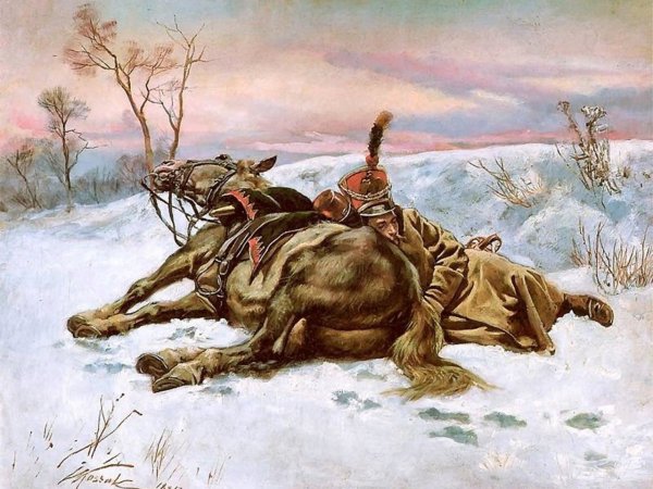 Войцех Коссак. "Гусар Великой армии". 1907 Г.