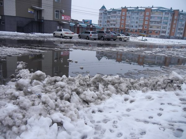 Зима слякоть грязь