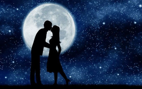 Ночь Луна звёзды любовь