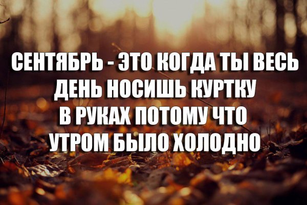 Цитаты про сентябрь