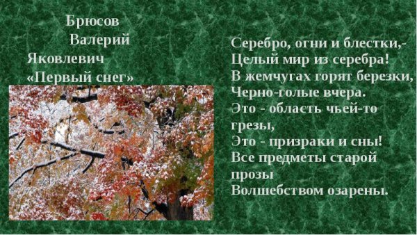 Брюсов стихи о природе