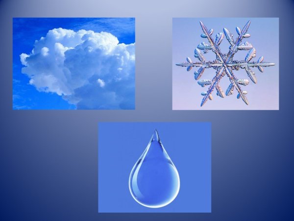 Вода в разных состояниях